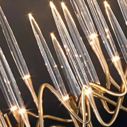 Excelis Modern  Geometric Gold Chandelier
