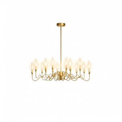 Excelis Modern  Geometric Gold Chandelier – Reflective Stainless Steel Spectacle Living Room