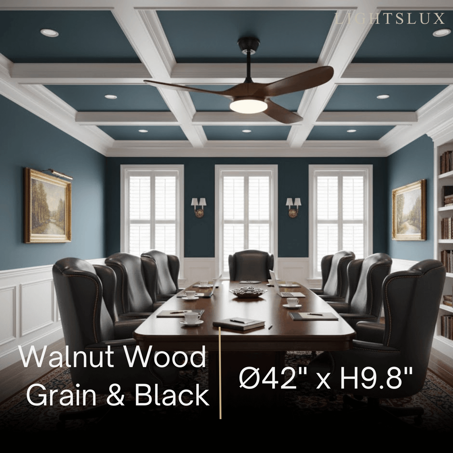 Zenno Modern Wood Ceiling Fan Light