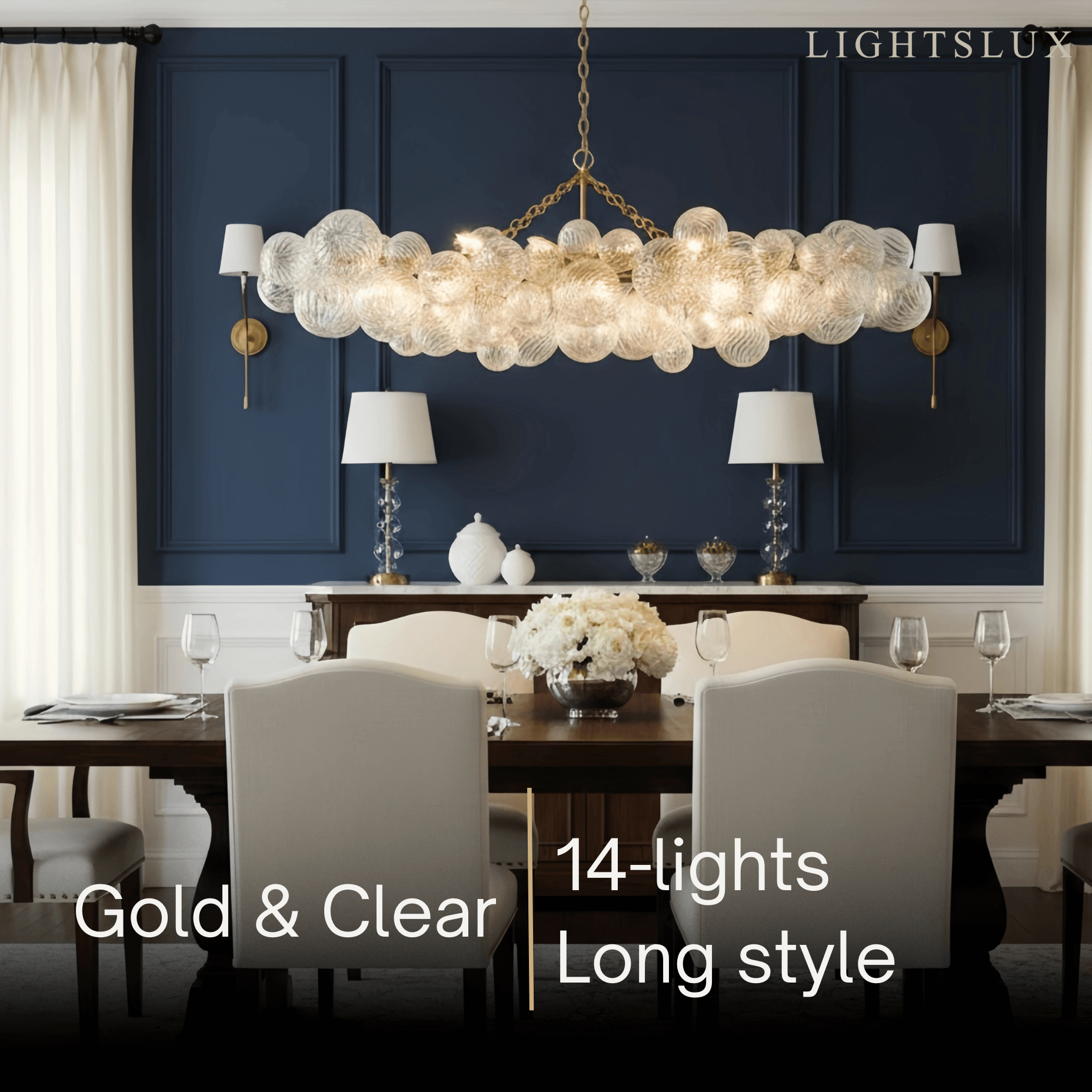 Modern Chandelier – Bubble Etched Glass 