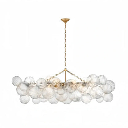 Modern Chandelier – Bubble Etched Glass 