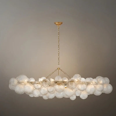 Modern Chandelier – Bubble Etched Glass 
