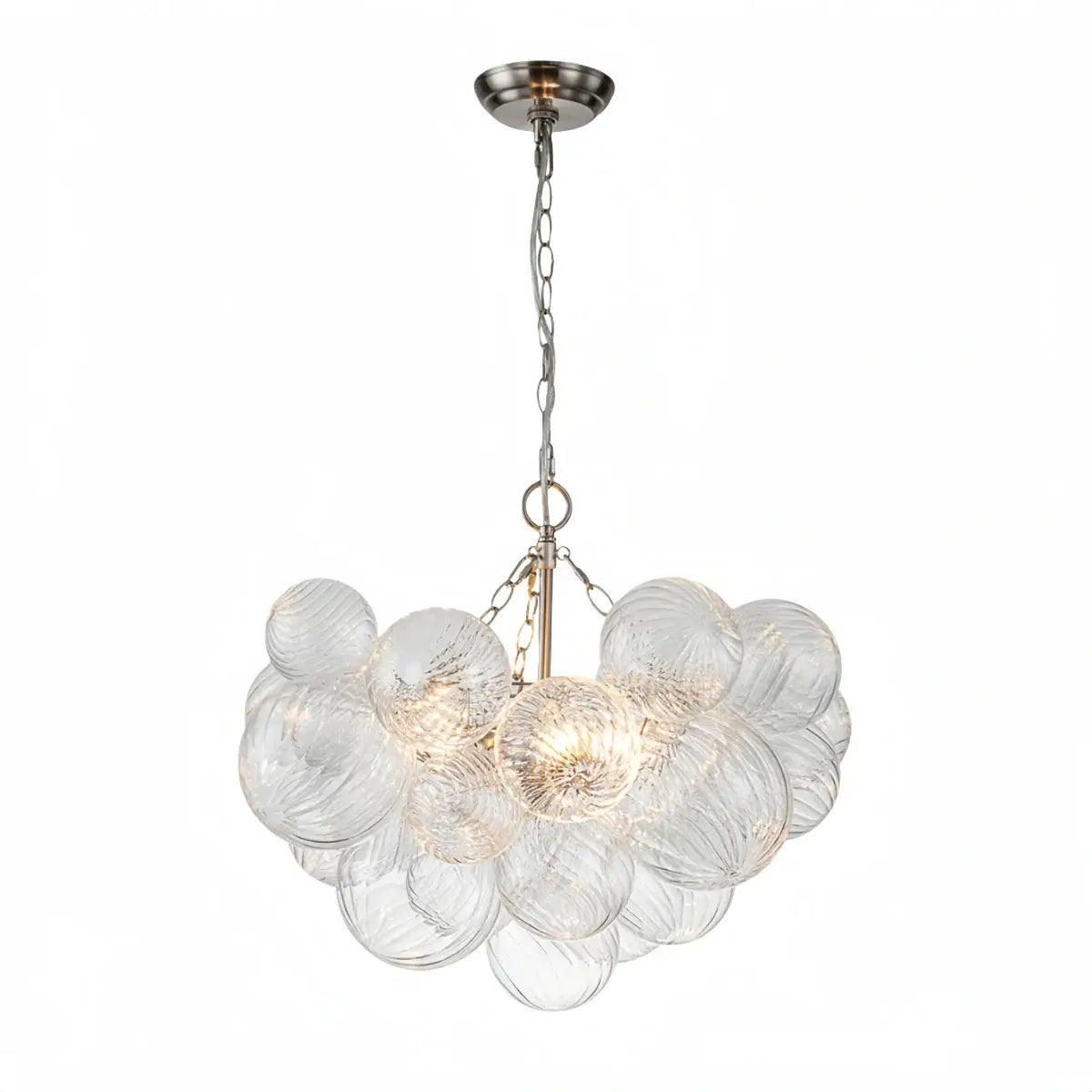 Modern Chandelier – Bubble Etched Glass 