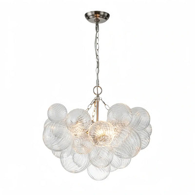Modern Chandelier – Bubble Etched Glass 
