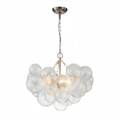 Modern Chandelier – Bubble Etched Glass 