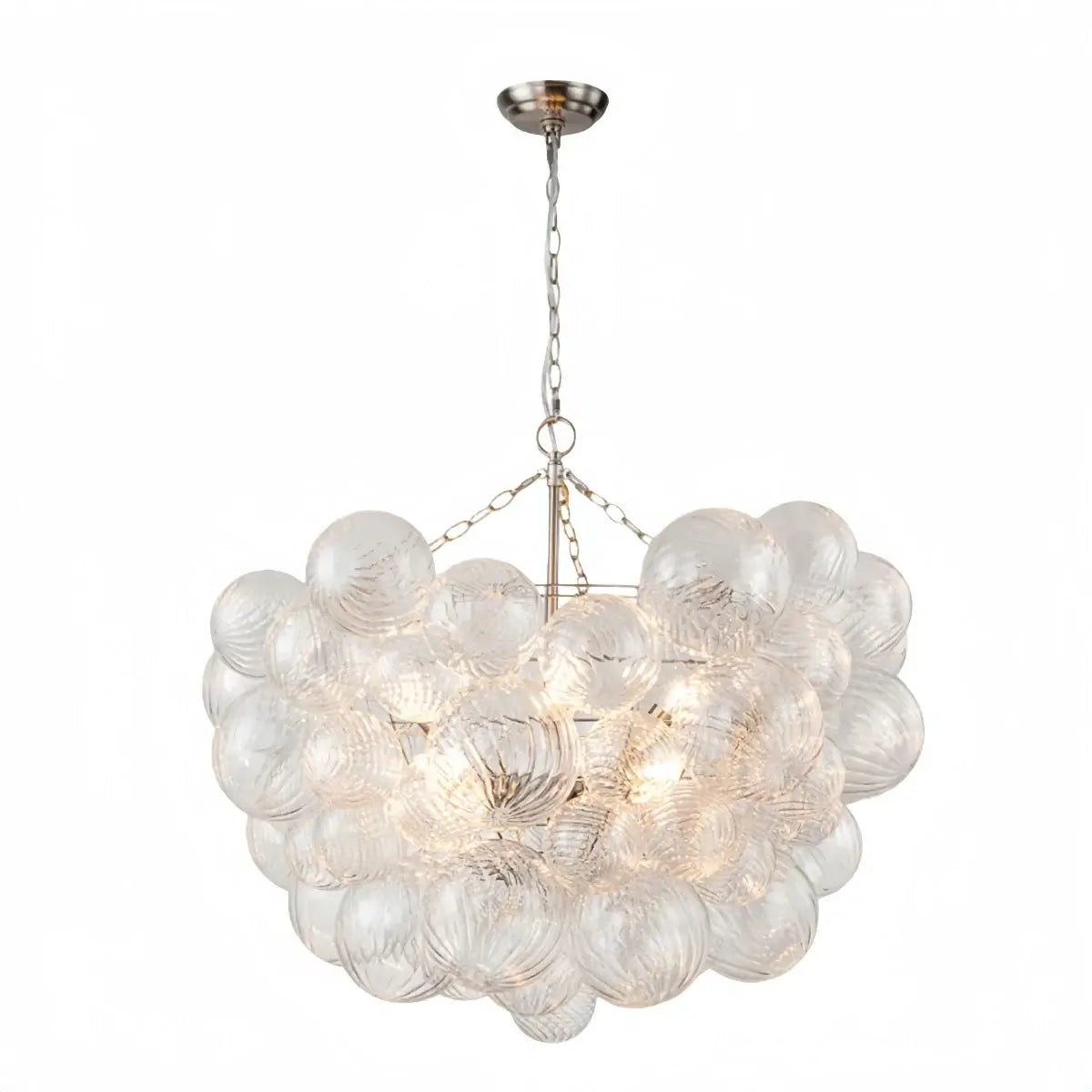 Modern Chandelier – Bubble Etched Glass 