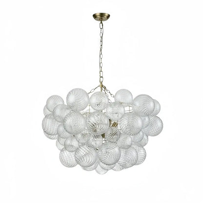Modern Chandelier – Bubble Etched Glass 