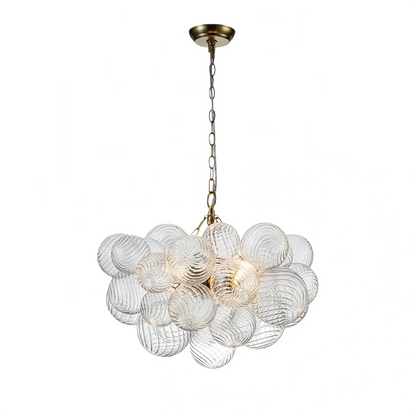 Modern Chandelier – Bubble Etched Glass 