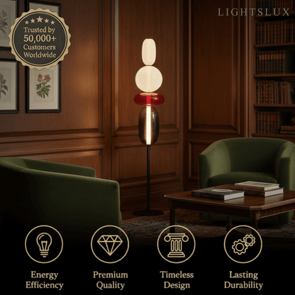 Prisma Modern Floor Lamp – Hand-Blown Crystal Interactive Design