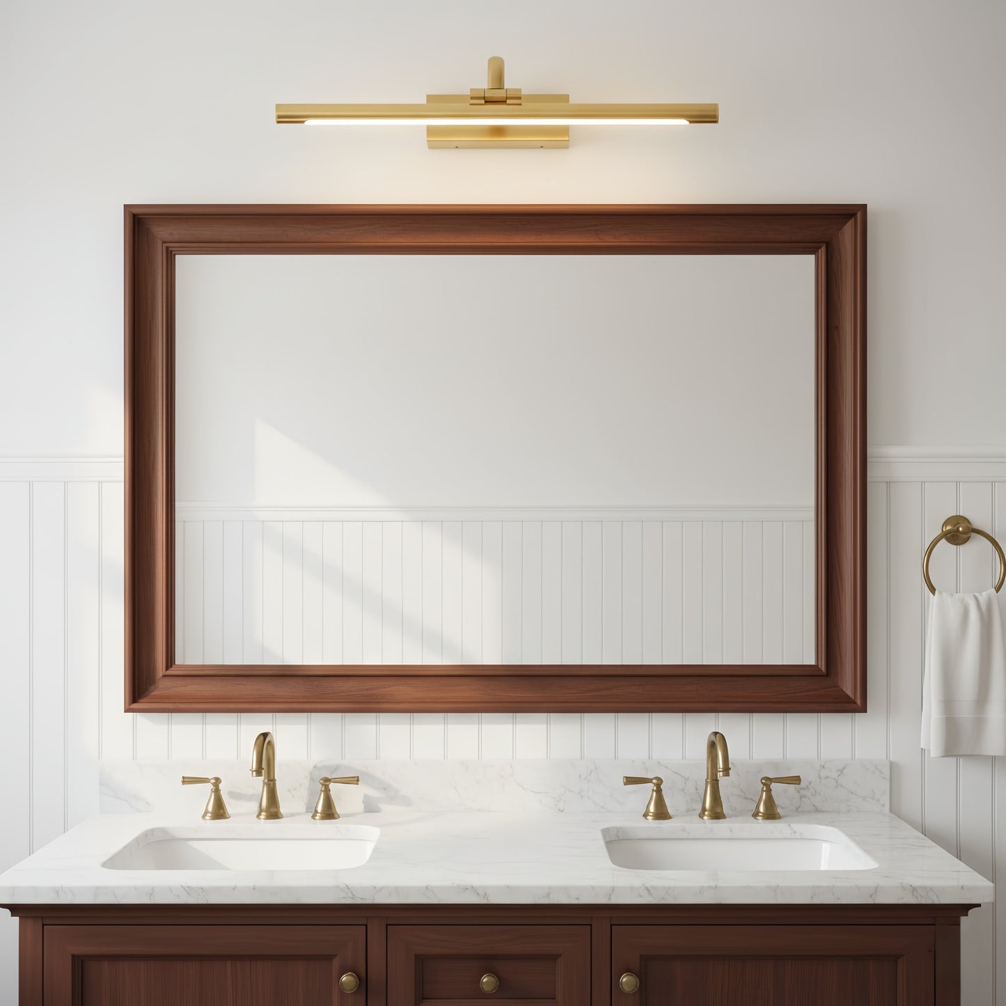 Arcato Modern Adjustable Wall Lamp — Polished Brass Integrated LED