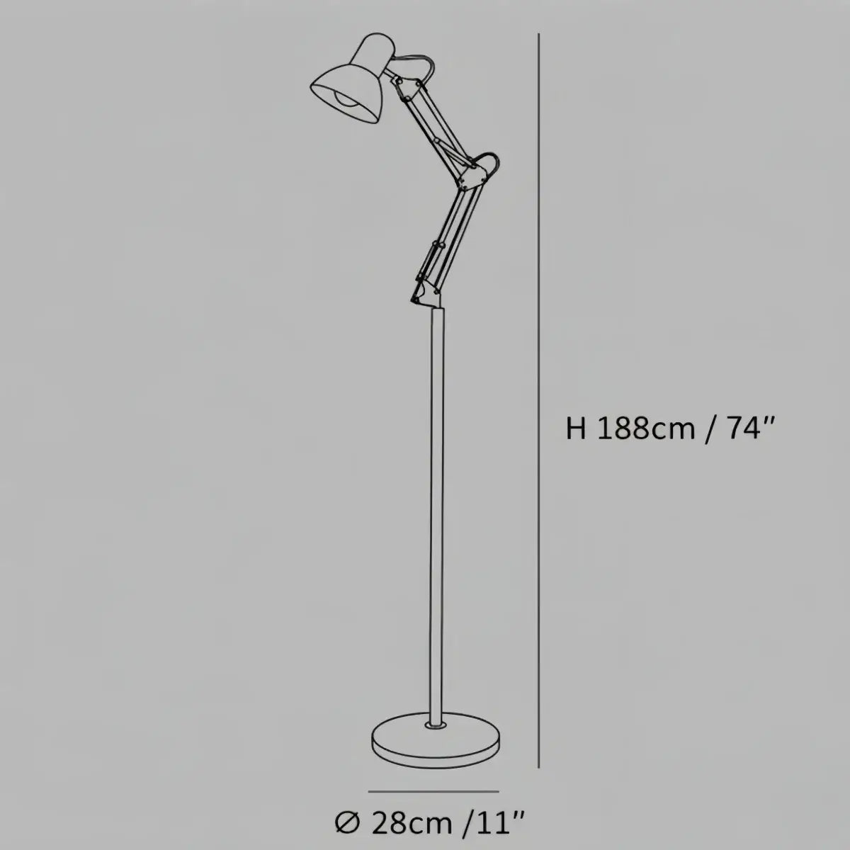 Modern Multi-Joint Floor Lamp — Adjustable Blue Red Yellow 