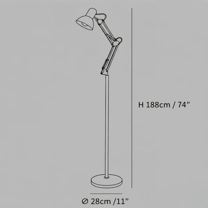 Modern Multi-Joint Floor Lamp — Adjustable Blue Red Yellow 