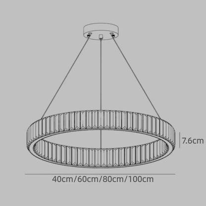 Modern Interlaced Ring Pendant Light 