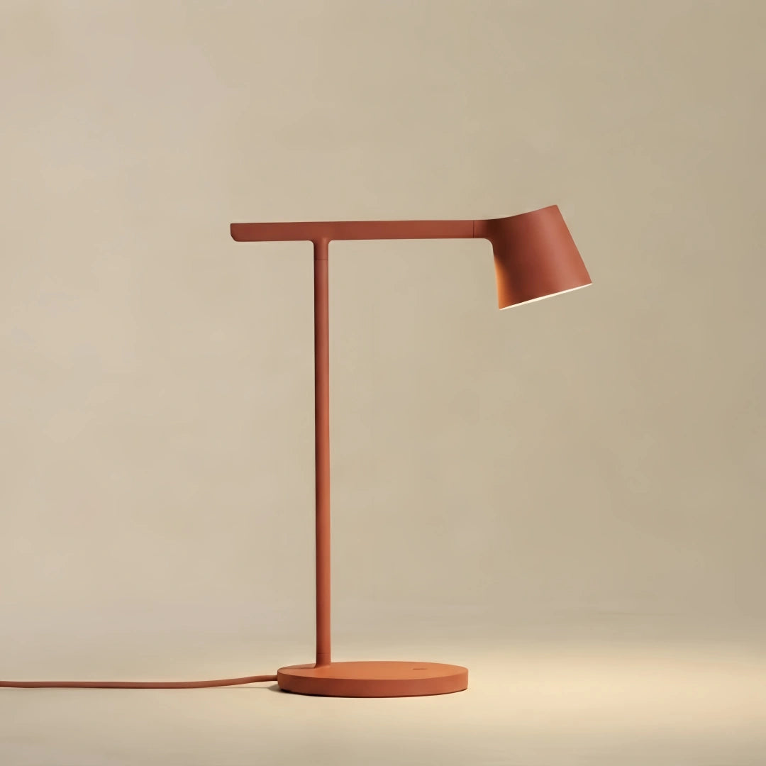 Minimalist Adjustable Table Lamp — Opal Acrylic for Study-RED