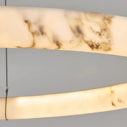 Modern Alabaster Ring Pendant Lamp 