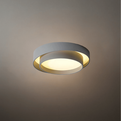 Contemporary Cylinder Ceiling Light — Matte Neutral LED