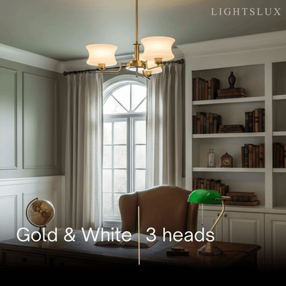 Vintage Chandelier – Gold or Chrome Glass Ceiling Light
