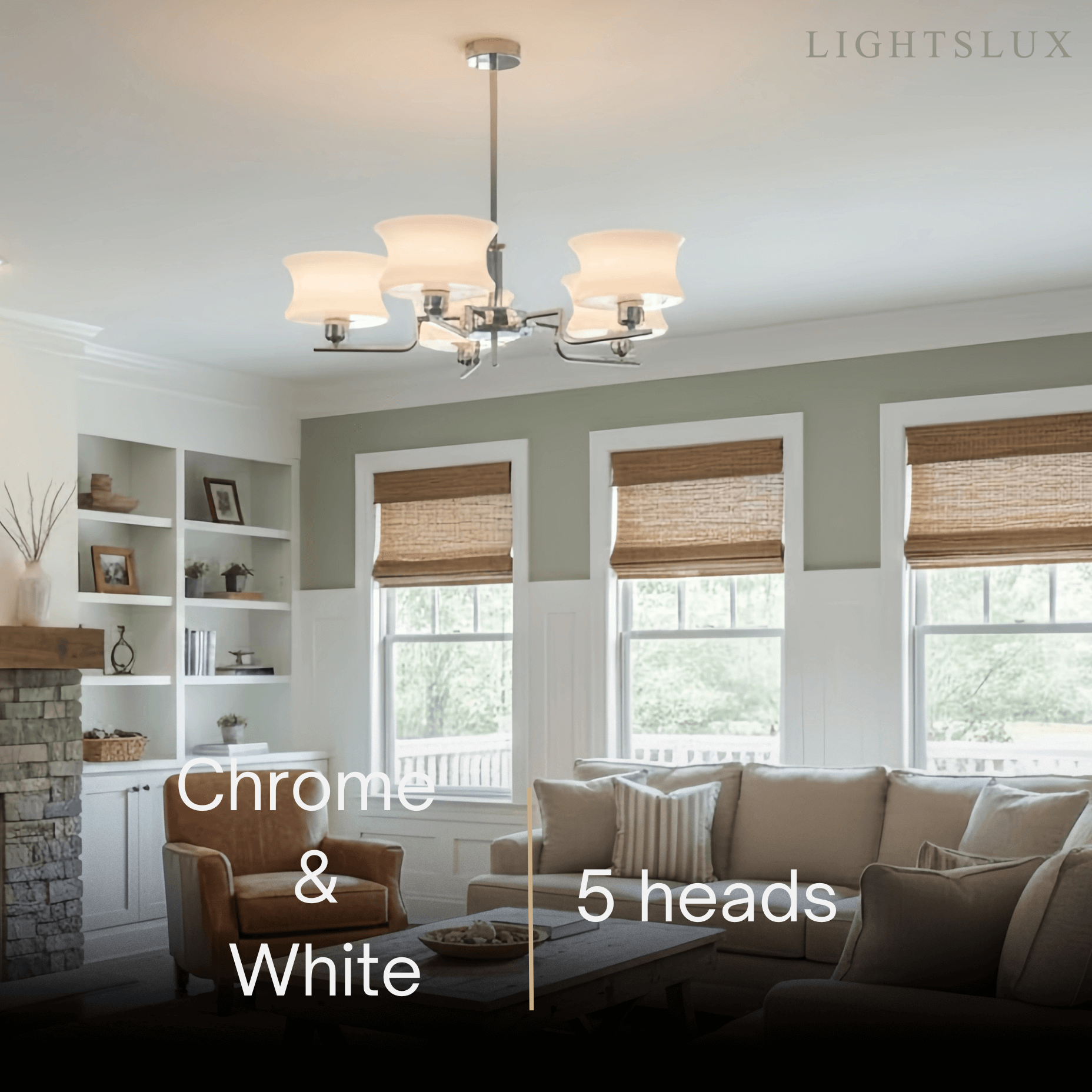 Vintage Chandelier – Gold or Chrome Glass Ceiling Light