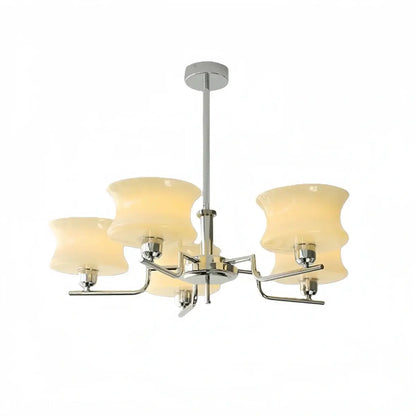 Vintage Chandelier – Gold or Chrome Glass Ceiling Light