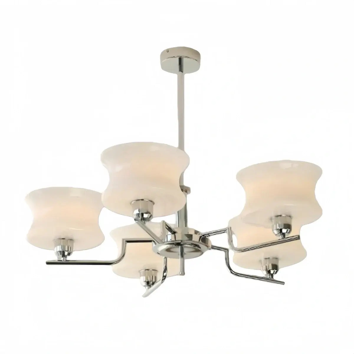 Vintage Chandelier – Gold or Chrome Glass Ceiling Light