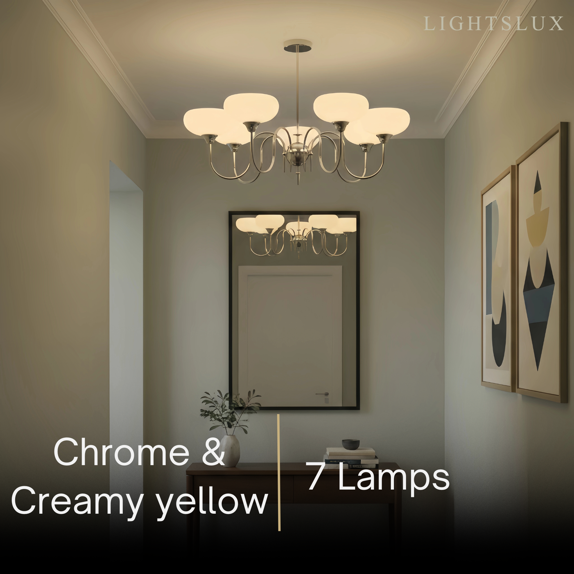 Modern Glass Chandelier – Gold or Chrome Multi-Light Ceiling Lamp