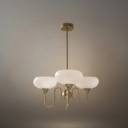 Modern Glass Chandelier – Gold or Chrome Multi-Light Ceiling Lamp