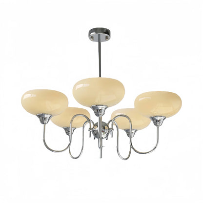 Modern Glass Chandelier – Gold or Chrome Multi-Light Ceiling Lamp