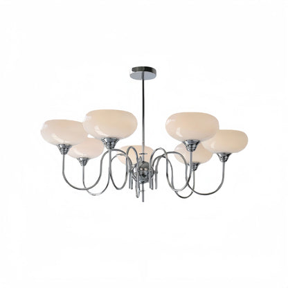 Modern Glass Chandelier – Gold or Chrome Multi-Light Ceiling Lamp