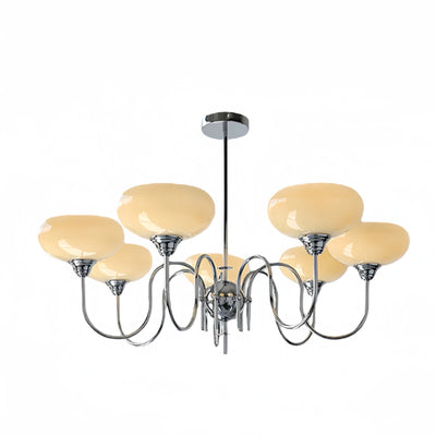 Modern Glass Chandelier – Gold or Chrome Multi-Light Ceiling Lamp