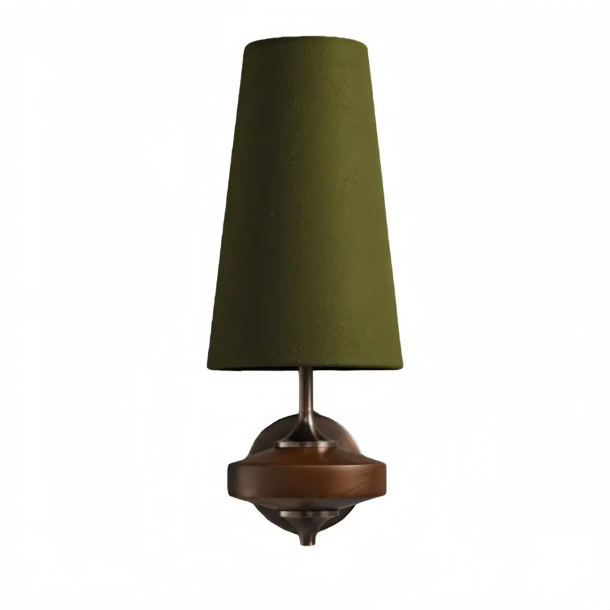 Mid-Century Wall Sconce – Fabric Shade and Wood Wall Light
