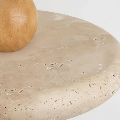 Modern Pendant Light – Wood and Stone LED Ceiling Lamp for Dining Room