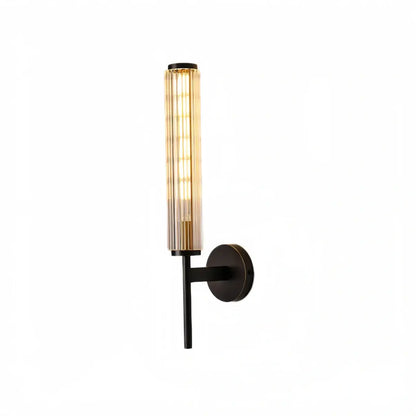 Modern Linear Wall Light – Brass and Glass LED Sconce 