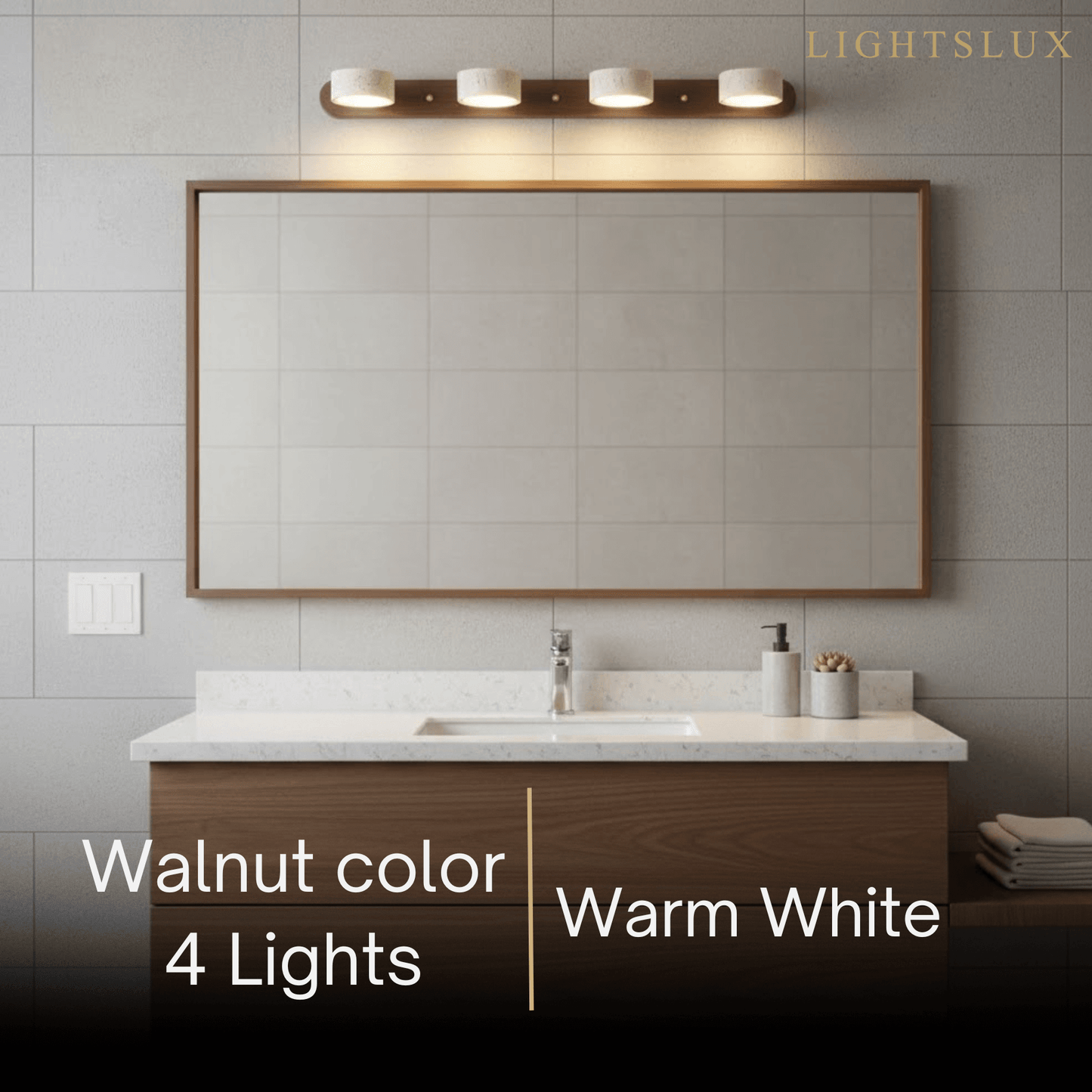 Modern Travertine Wall Light – Wood and Stone LED Sconce