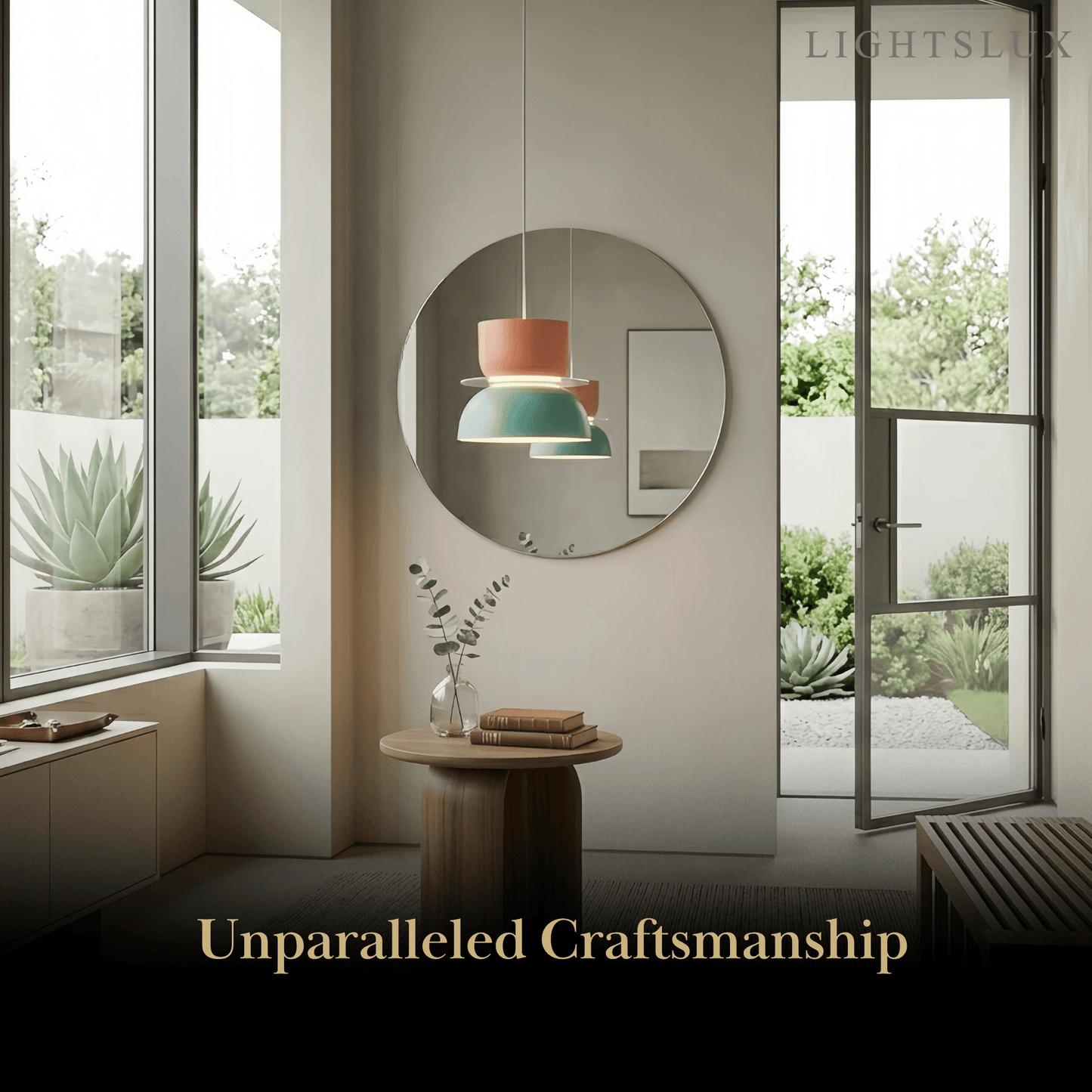 Morandia Art Deco Contrast Color Pendant Light - Metal