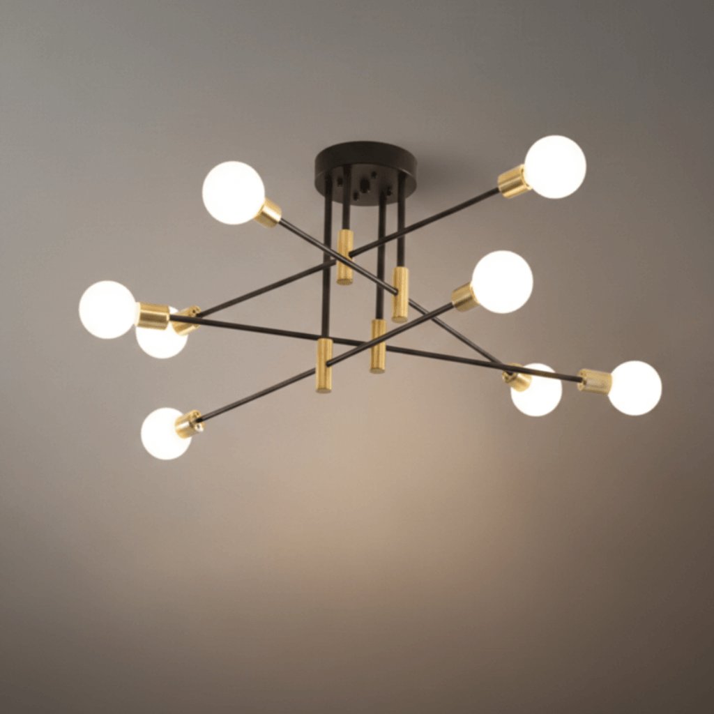 Modern Branching Chandelier 
