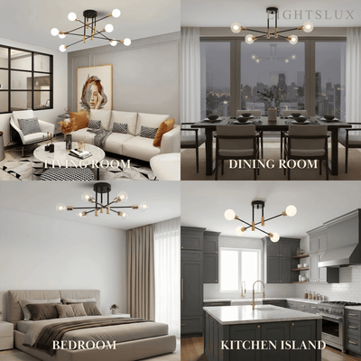 Modern Branching Chandelier 