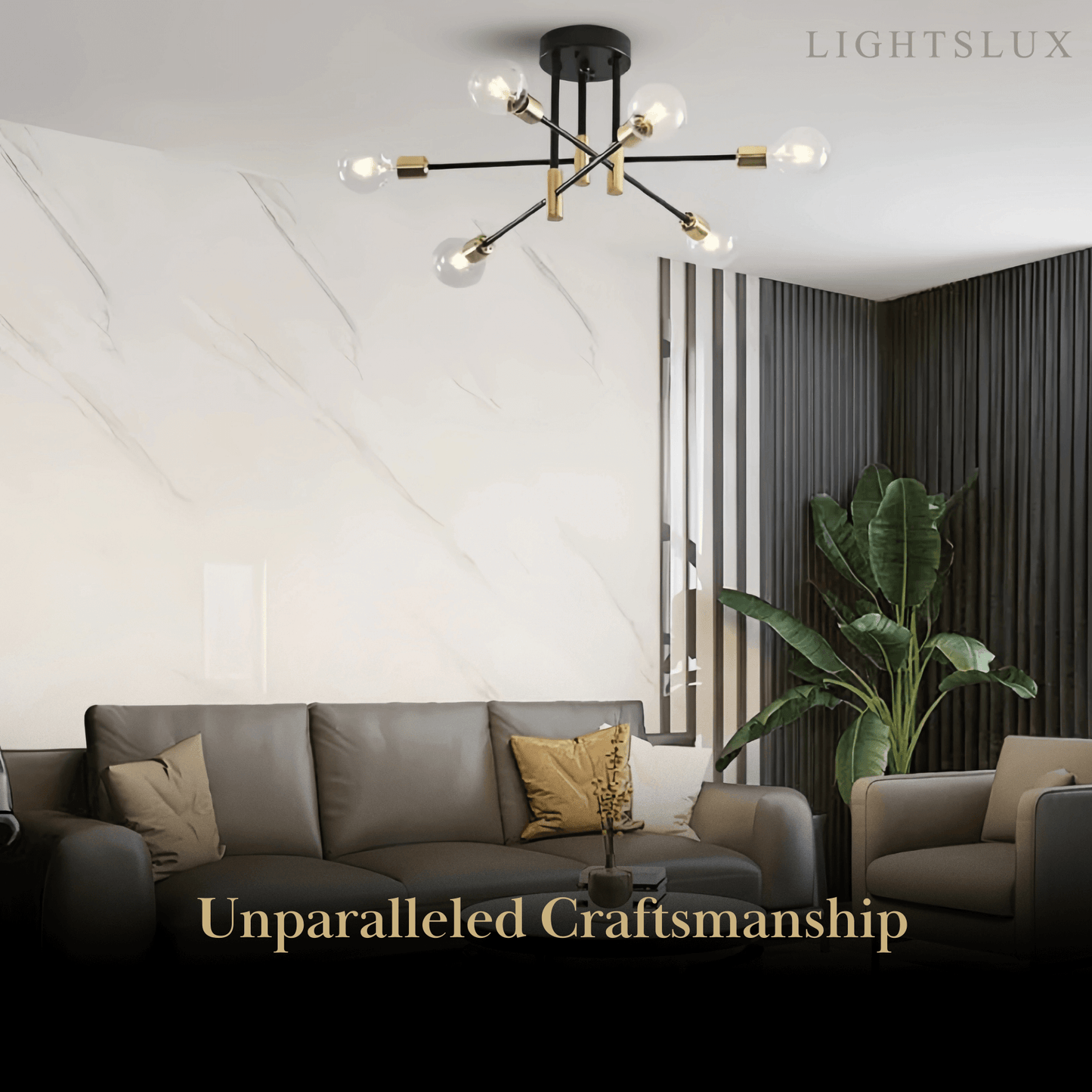 Modern Branching Chandelier 
