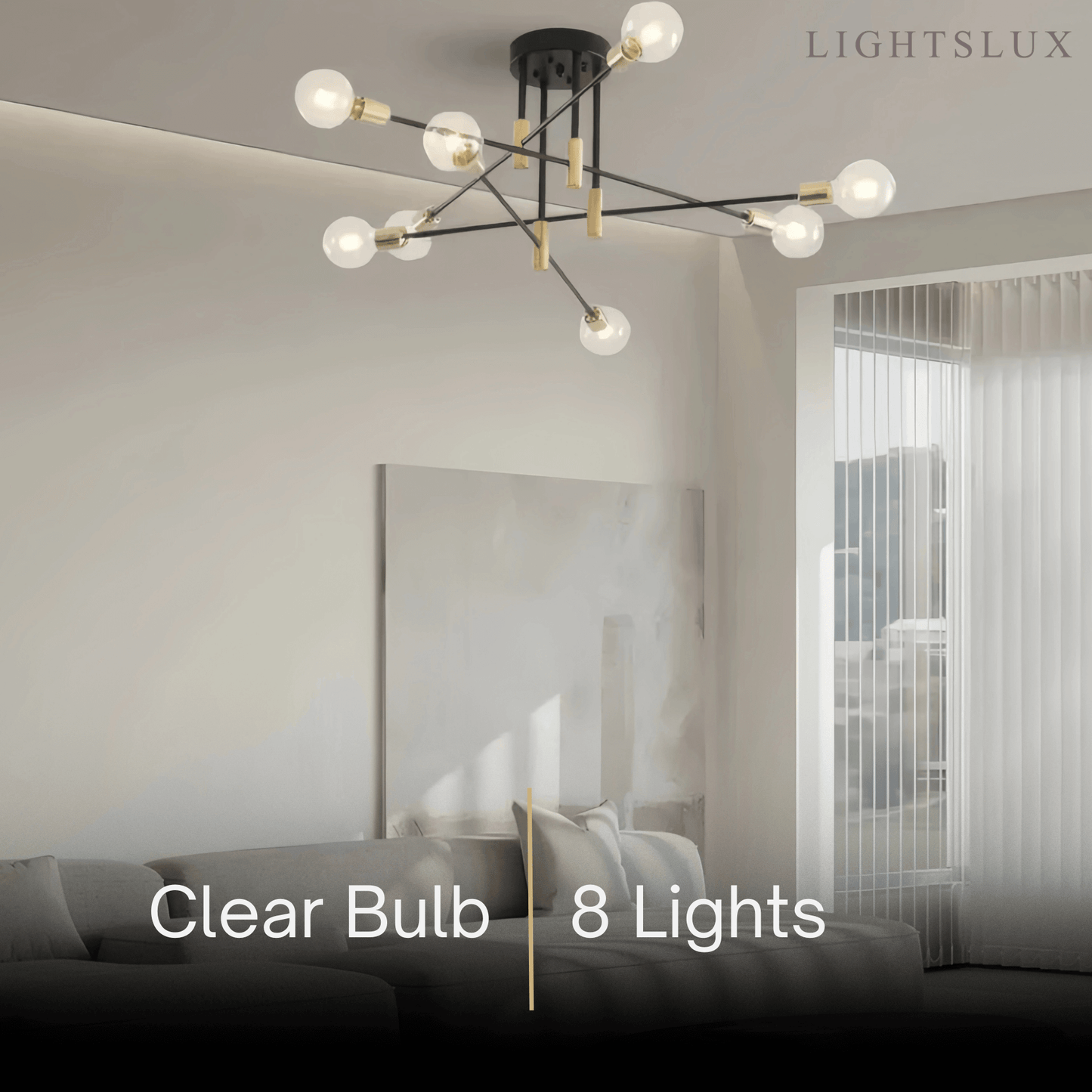 Modern Branching Chandelier 