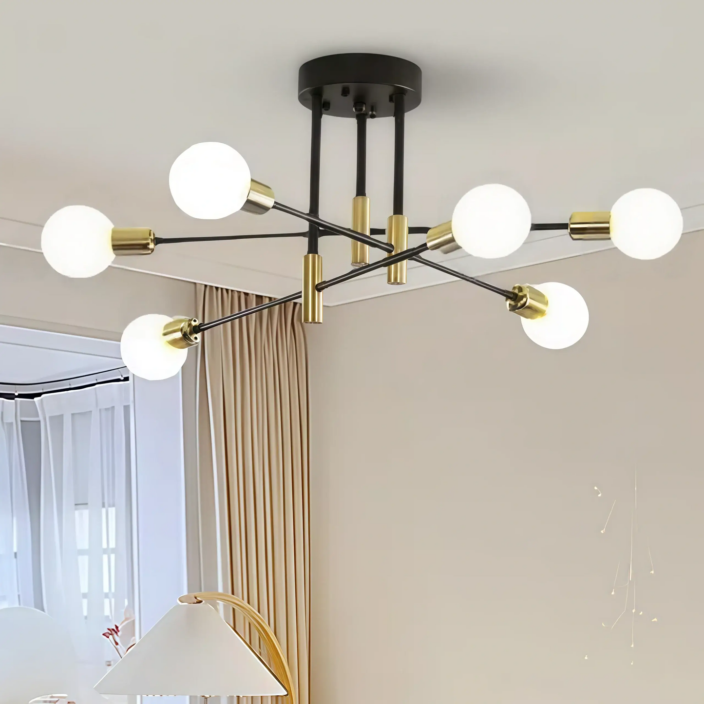 Modern Branching Chandelier 