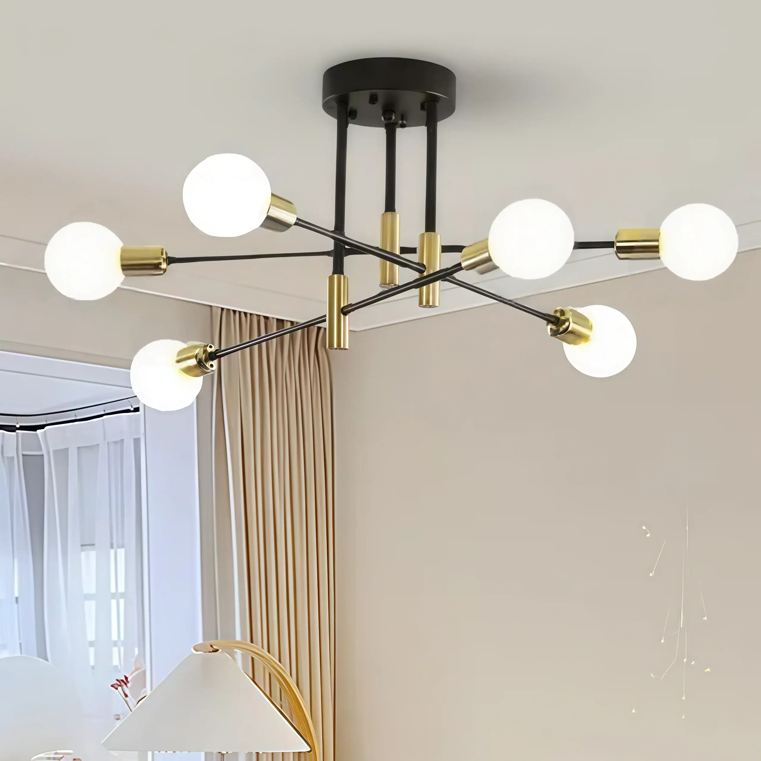 Modern Branching Chandelier 