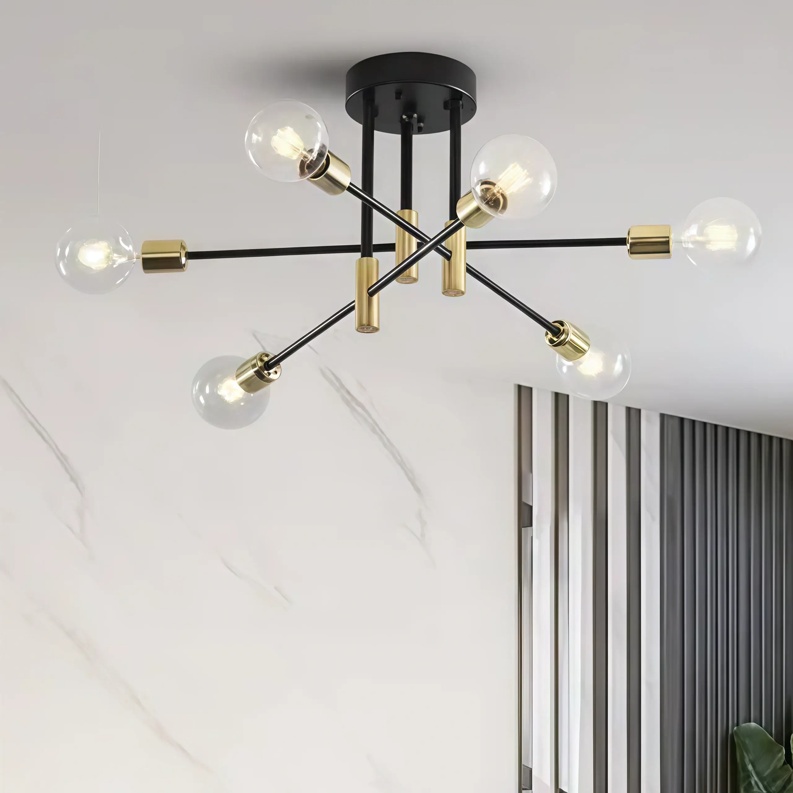 Modern Branching Chandelier 