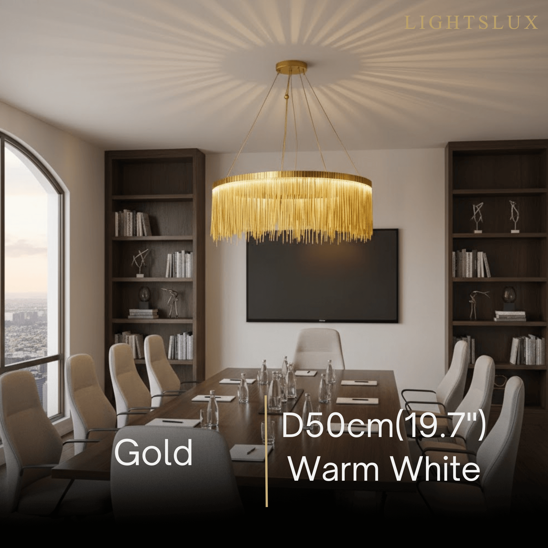 Royal Pendant Light –Gold/Satin Nickel Metal Finish for Living Room