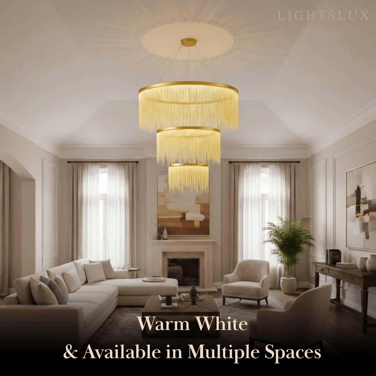 Royal Pendant Light –Gold/Satin Nickel Metal Finish for Living Room