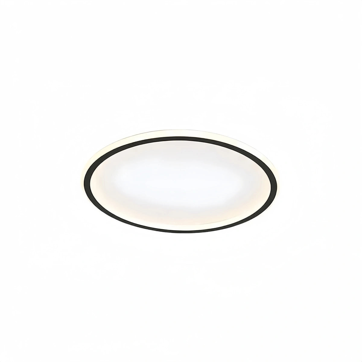Embrace Modern Round Ceiling Light – Black&White Metal for Living Room