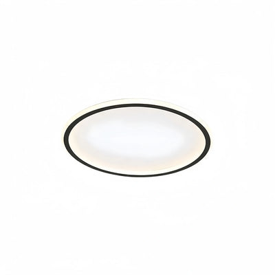 Embrace Modern Round Ceiling Light – Black&White Metal for Living Room