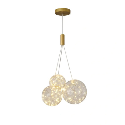 Designer Bubble Pendant Light — Clear Glass