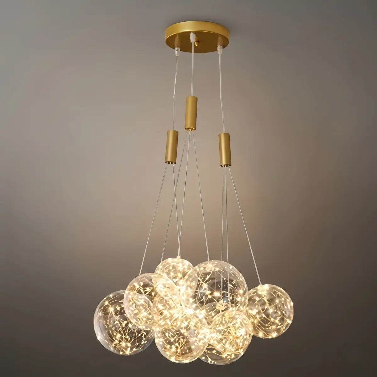 Designer Bubble Pendant Light — Clear Glass