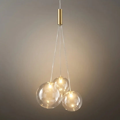 Designer Bubble Pendant Light — Clear Glass