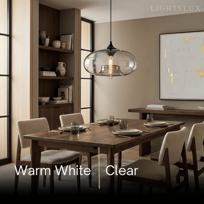 Morandia Modern Glass Pendant Light – Bread-Shaped Kitchen Island Lamp, 5 Colors