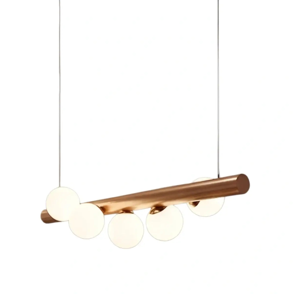 Nebula Modern Linear Pendant Light - Walnut